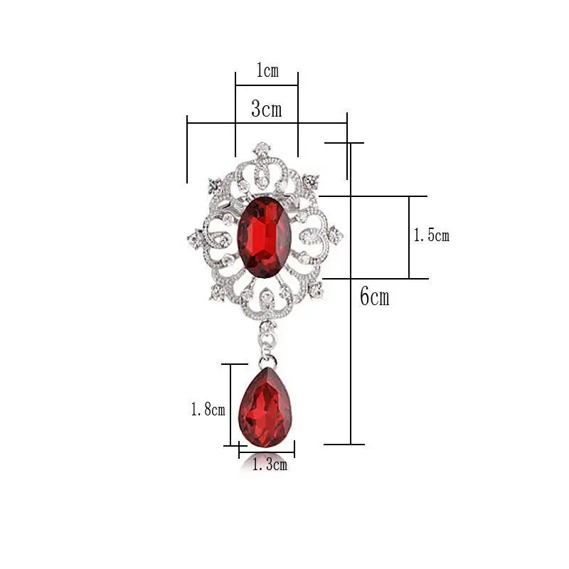 

QCOOLJLY Cute Female Crystal Rhinestone Brooch Wedding Bouquet Fashion Jewelry New Brand Brooch Pins For Women's Gift Brincos