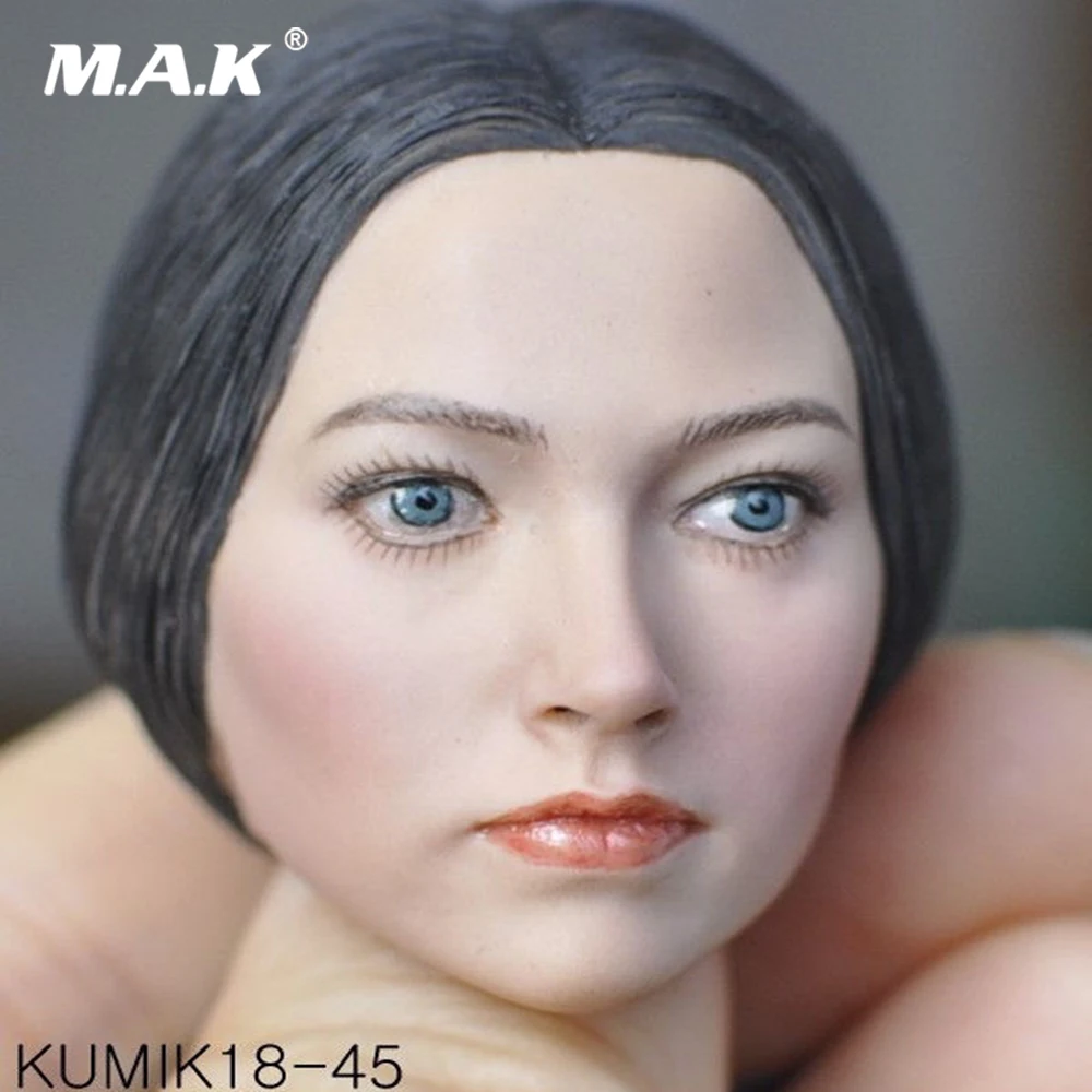 1/6 масштаб KUMIK KM18-45 женская голова с голубыми глазами Sculpt обрушения для 12 ''фигурку тела