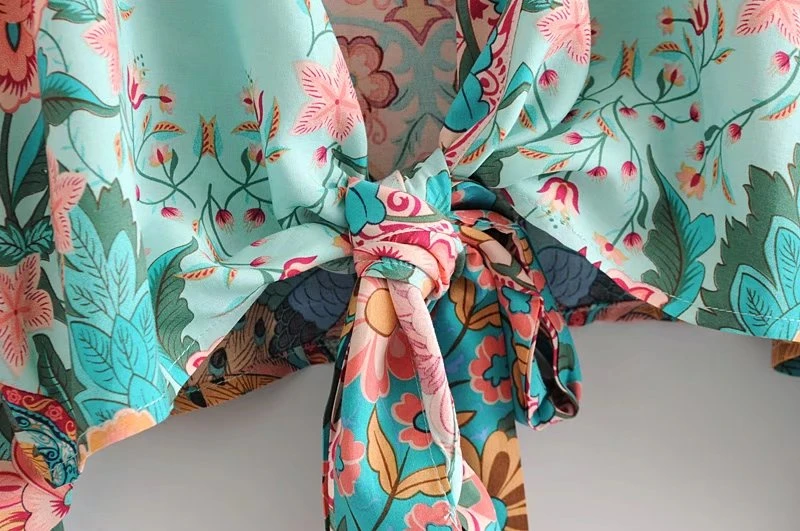 Женская винтажная Блузка Boho летняя футболка с коротким рукавом и принтом павлина