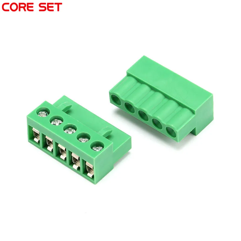 10 шт./лот HT5.08 2 P/3 P/4 P/5 P/8 P подключаемый через отверстие клеммный блок PCB разъем 5,08 мм шаг для 14-26AWG 300 В 10A