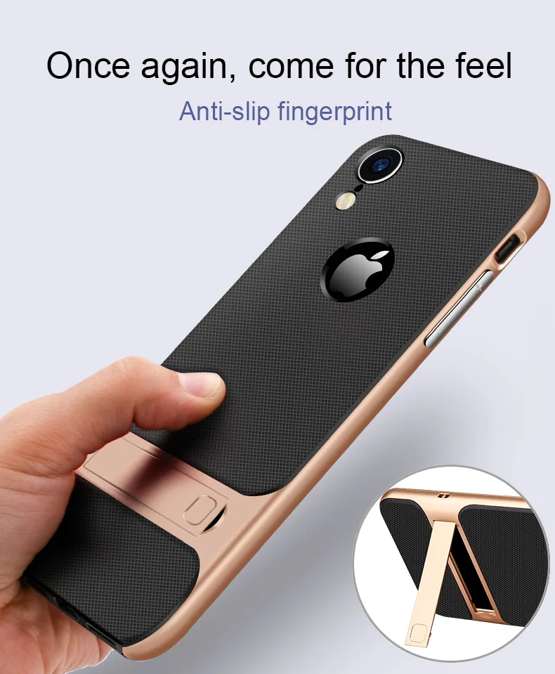 Для Apple iphone 7 8 plus 2-в-1 Стенд поддержки чехол для XR XS Макс Популярные X case понятны |