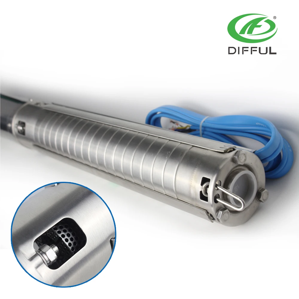 3 &quotDC глубокий скважинный Солнечный водяной насос 24 в 300 Вт скважины MPPT