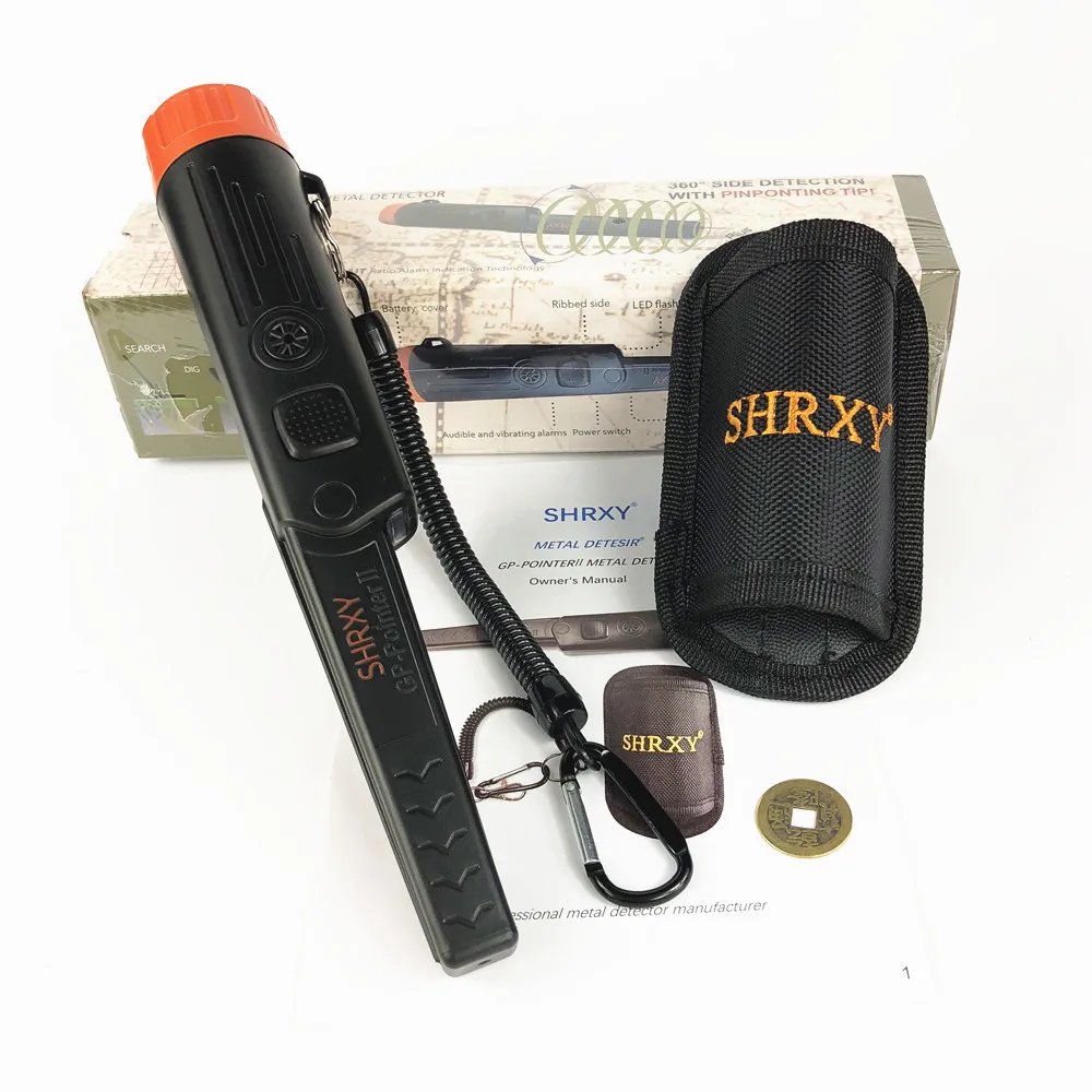 GPII-BLACK Модернизированный чувствительный Золотой сканер TRX Pro, GP-pointer2, водонепроницаемый ручной металлоискатель с браслетом - Цвет: GPII-BLACK