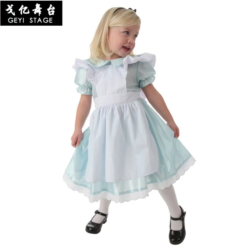 Женские вечерние платья Алиса в стране чудес на Хеллоуин синие Алисы Женская