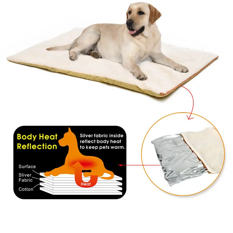 

Self-Heating Dog Beds Blankets in Winter Warm Soft Dog Llabradors Mats Cat Bed Mat Pad Pet Supplies For Large Small Medium Dogs