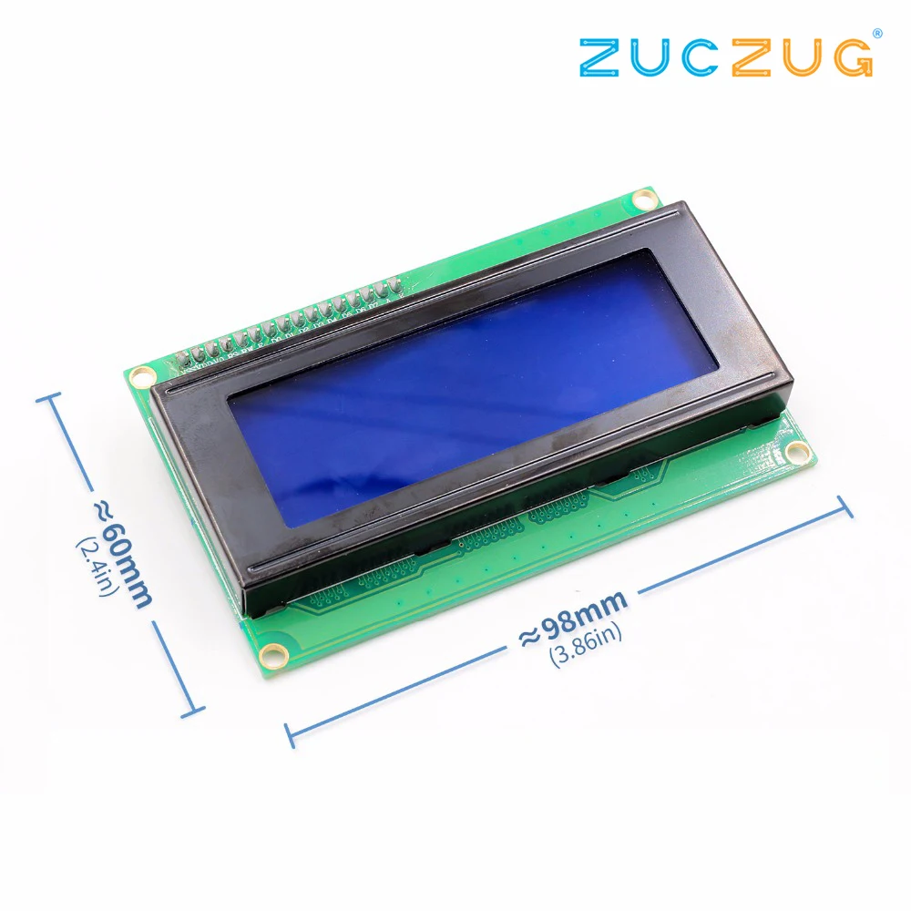ЖК дисплей 2004 + I2C 20x4A синий/зеленый экран HD44780 символьный дисплей/w IIC/I2C модуль