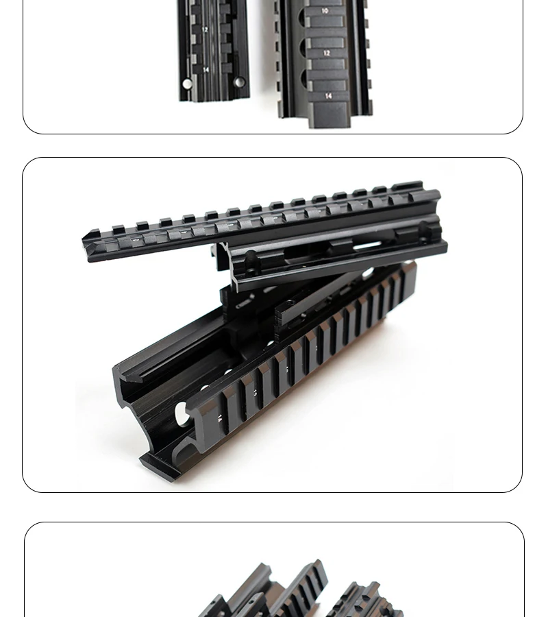Тактический Quad Rail Mount Универсальный Quad Said Rails Handguard Rail w 12 шт. рельсовые Чехлы для AK47 74 AKS охотничья стрельба Caza