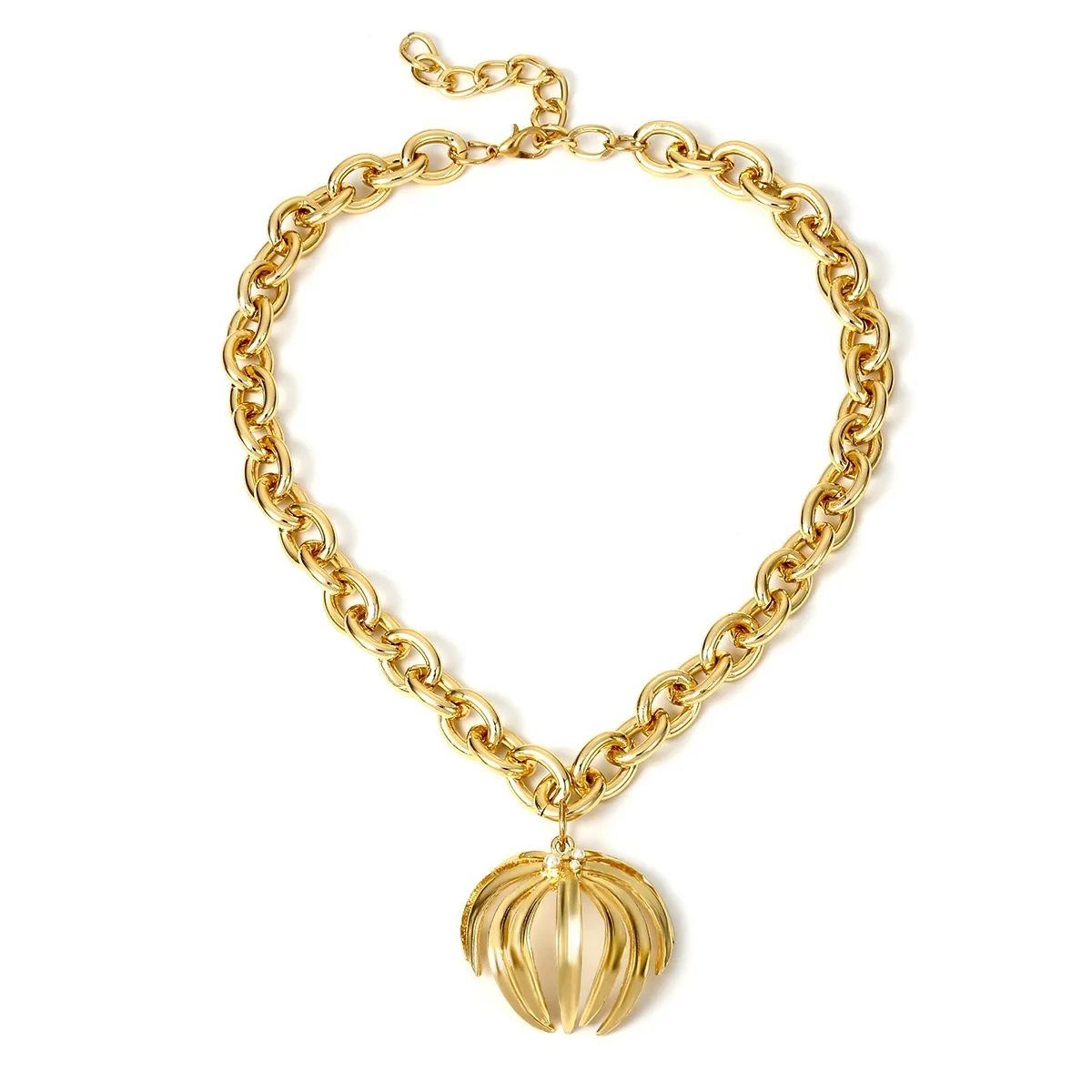 Metal Geometry Leaf Pendant Necklace Sweater Chain Feminine Pearl Men Women Hip Hop Jewelry | Украшения и аксессуары