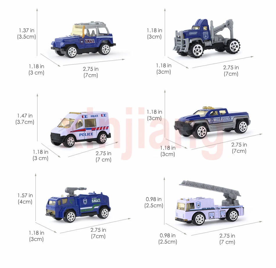 Грузовик и мини литые под давлением Автомобили 1: 64 масштабные модели игрушек автомобиль для хранения пожарная машина полицейские машины игрушки для детей мальчиков}