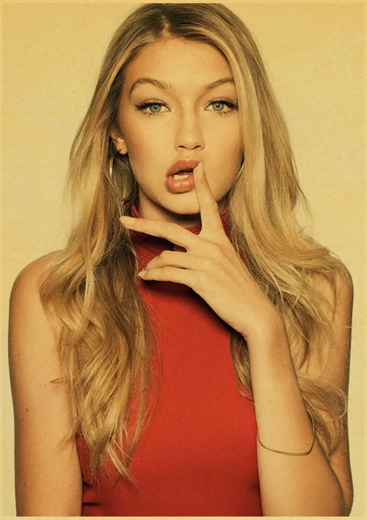 E015 Gigi Hadid декоративная живопись/крафт-бумага/украшение стены/Бар плакат/Ретро плакат - Цвет: E015