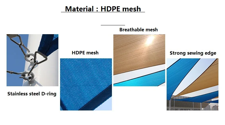 На заказ Anysize треугольники солнцезащитный навес HDPE ПУ полиэстер водонепроницаемая ткань Затенение наружный двор балкон автомобильный навес
