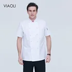 2019 Новая высококачественная Униформа шеф-повара, двубортная Женская рубашка для шеф-повара, кухни, ресторана, M-4XL