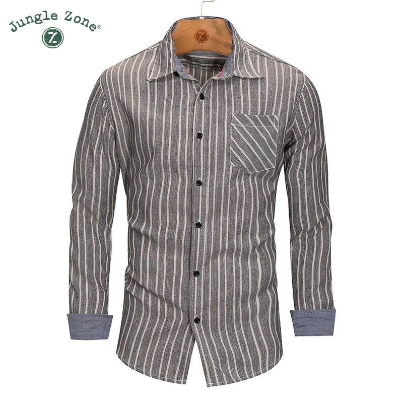 2018 Высококачественная хлопковая рубашка новинка Повседневная офисная с длинным