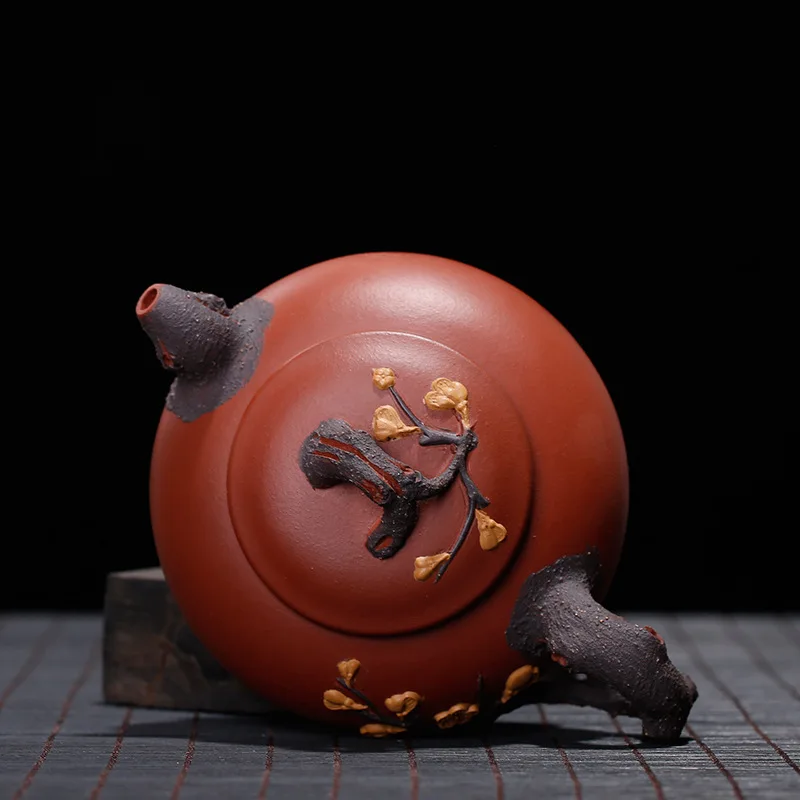 Mine Purple Mud Jade Plum Pot Flower Painting National Senior Engineer Zhu Hongjun Teapot Collection Delivery | Дом и сад