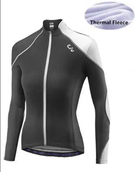 2018 Liv зимняя велосипедная Джерси теплая флисовая женская одежда с длинным