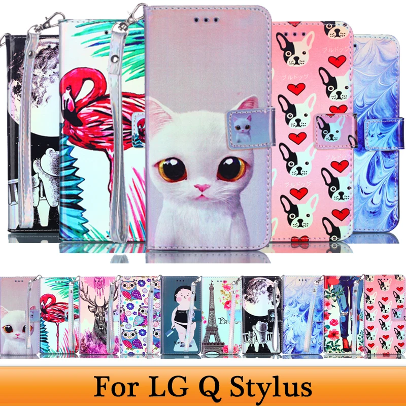 Чехол для LG Q Stylo 4 Магнитный чехол бумажник с подставкой телефона чехлы Stylus Alpha Q8