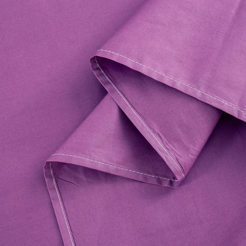 100% хлопок Одноместный полный Королевский размер фиолетовые одноцветные