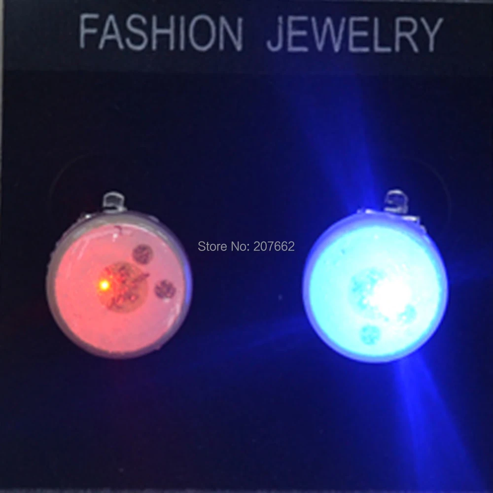10 шт. (5 пар)/партия белые мигающие Серьги унисекс светодиодный мигающий