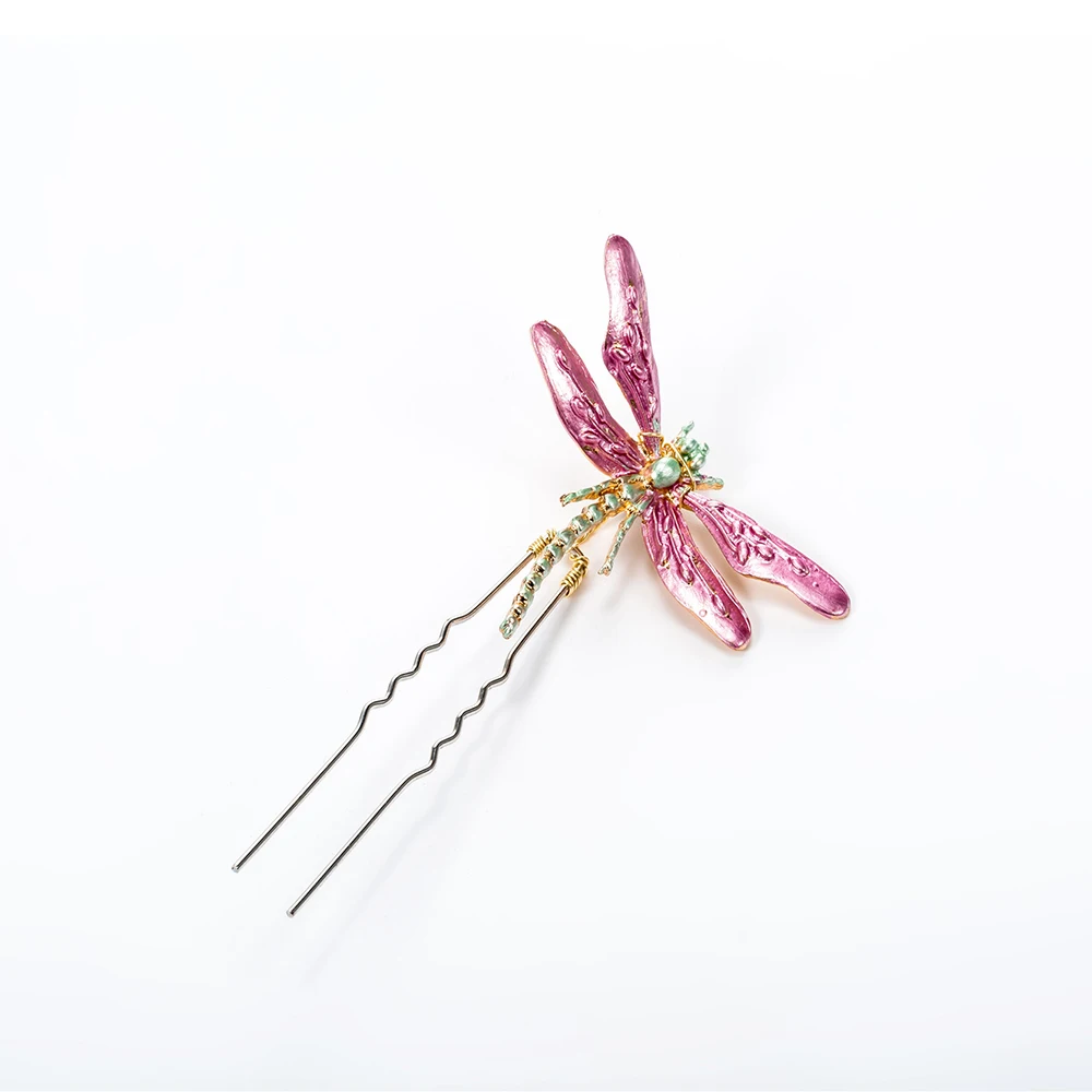 1 предмет Лидер продаж Золотой заколки Стрекоза прозрачный крылья стрекозы
