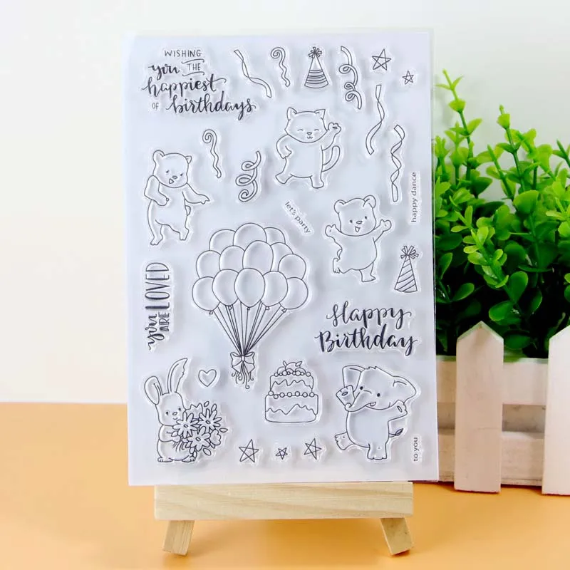 2019 Новое прибытие День рождения/милые животные прозрачные штампы для DIY