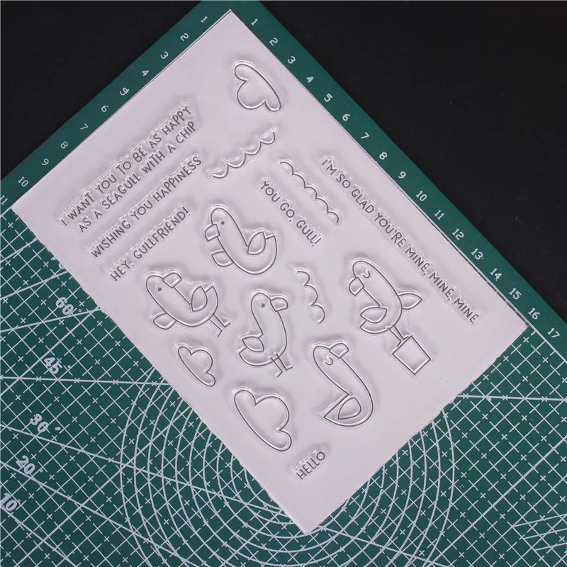 Цыплята Уточки резиновый силиконовый прозрачный штамп для transparтампонов