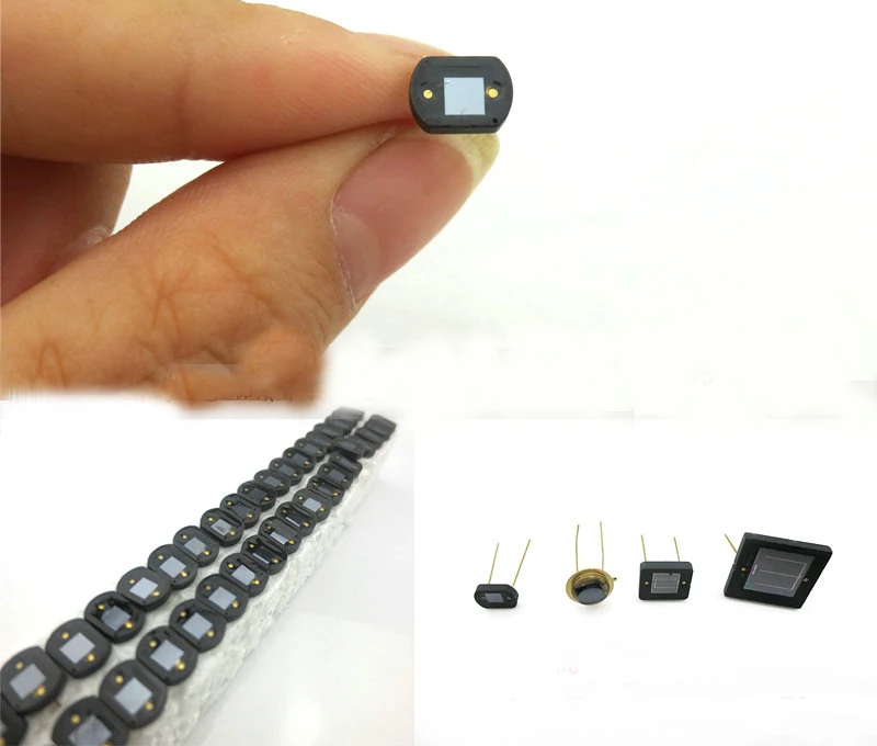 5pc Photodiode receiver 3*3mm Solar silicon photocell receiving surface ceramic Photoelectric sensor 2pin