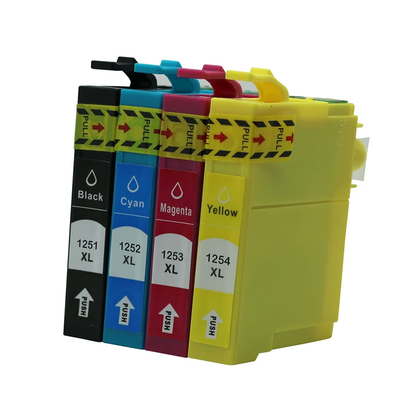 Совместимый чернильный картридж для epson 125 ( t1251 t1252 t1253 t1254) 4 шт. используется в