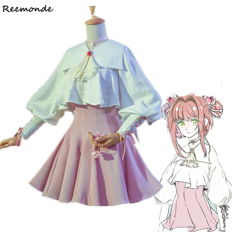Аниме карточка Captor Sakura Daidouji Tomoy Косплей КИНОМОТО прекрасные платья костюм сумка