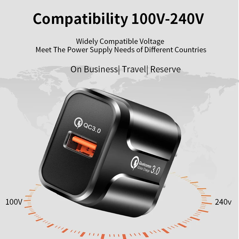 ROCK Quick Charge 3 0 быстрое зарядное устройство Usb QC3.0 настенное для мобильного телефона