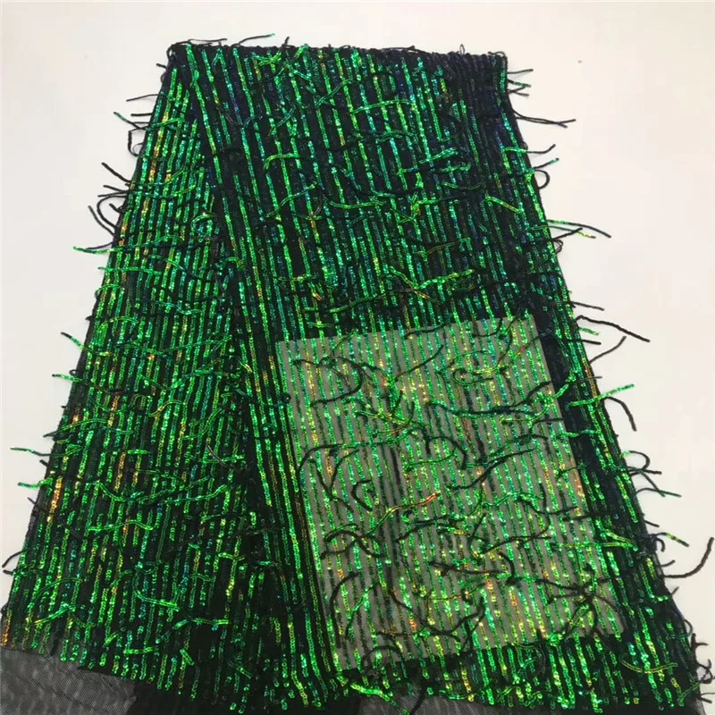

2019 Nigeria Mesh Tulle Lace Fabric With Sequins Embroidered Design African French Tulle Lace Fabric For Women Dresses bh65-2801