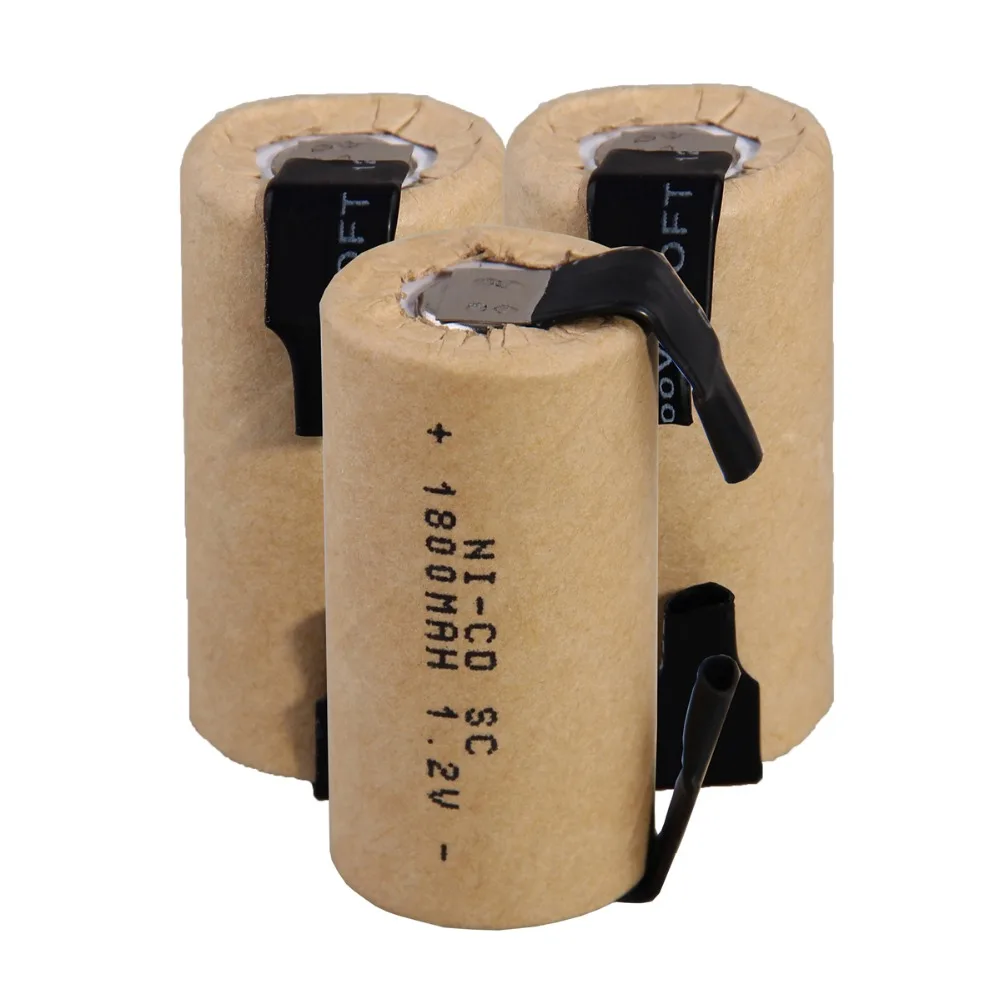 3 шт. SC 1800mah 1 2 v аккумулятор NICD аккумуляторные батареи для электрической отвертки