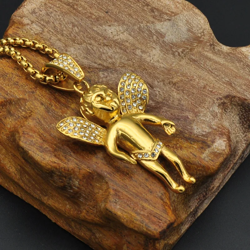 В стиле хип-хоп золото Цвет 316L Нержавеющая сталь льдом микро проложить горный