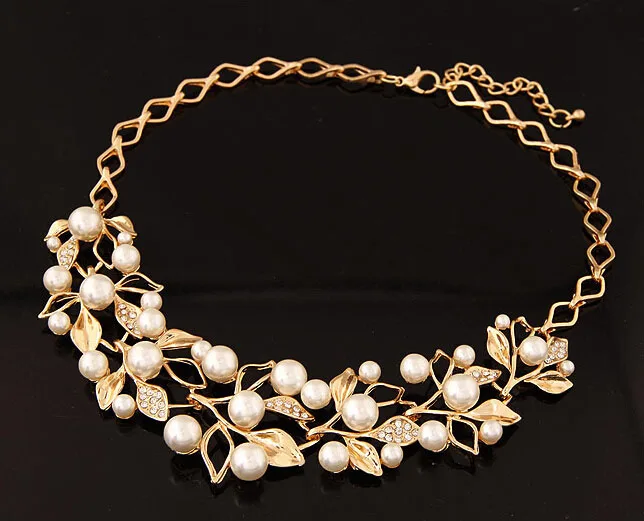 Модные ювелирные изделия Золотая цепь наборы колье ожерелье свадебное для