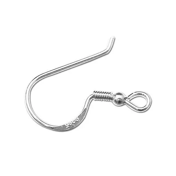 Pure Siler 20 pairs 20 пар/лот серебро 925 пробы заушный крючок из натуральной 925 Серебряные серьги застежка-крючок - Цвет: Pure Siler 20 pairs
