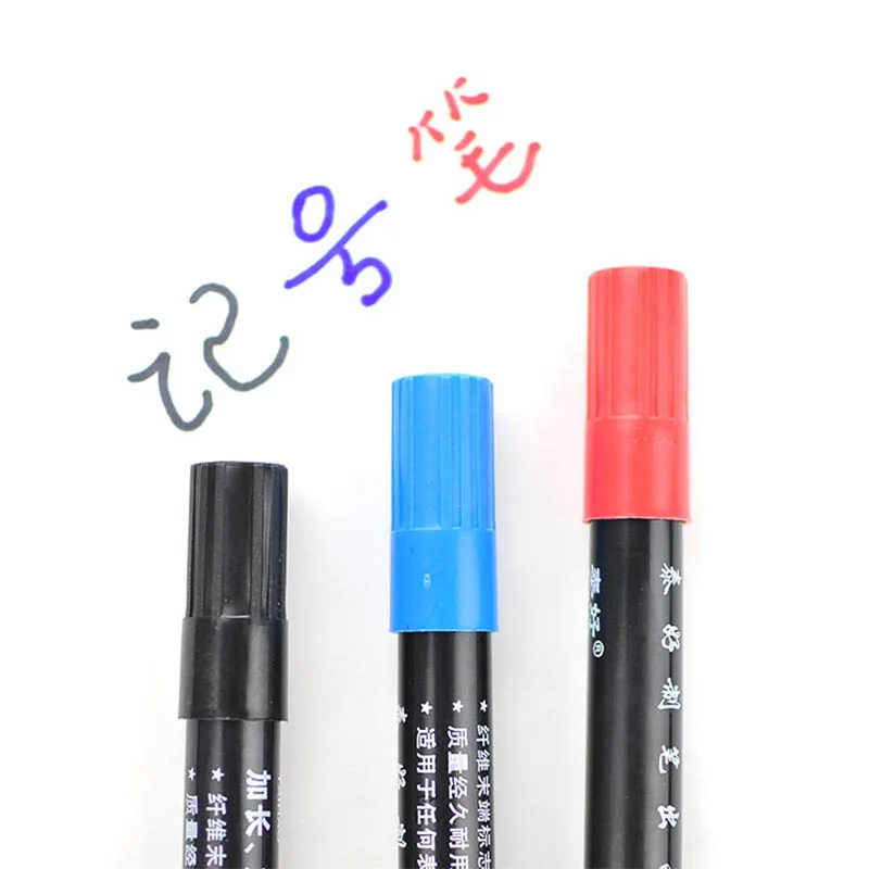 

12pcs/lot Black / Blue / Red Art Marker Pen, Professional Sign Pen for Business