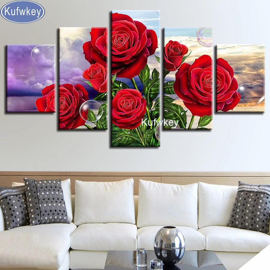 Картина вышитая бисером diy Декор стены фотографии рукоделие в форме сердца с
