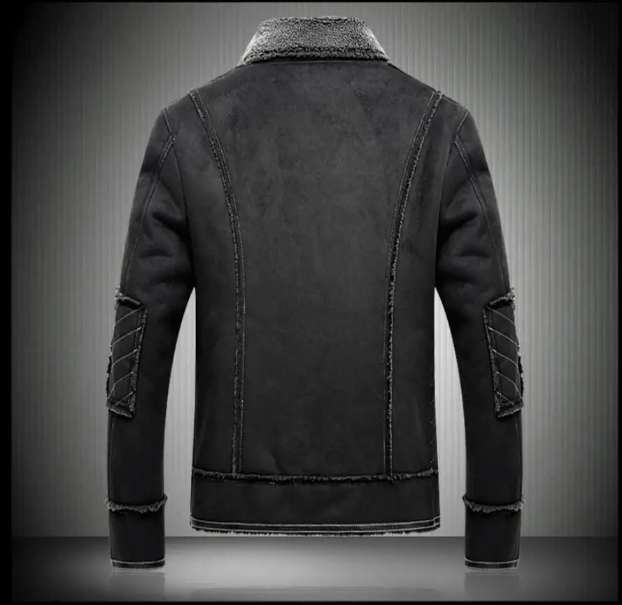 Женская зимняя бархатная кожаная куртка большого размера с оленем красивая