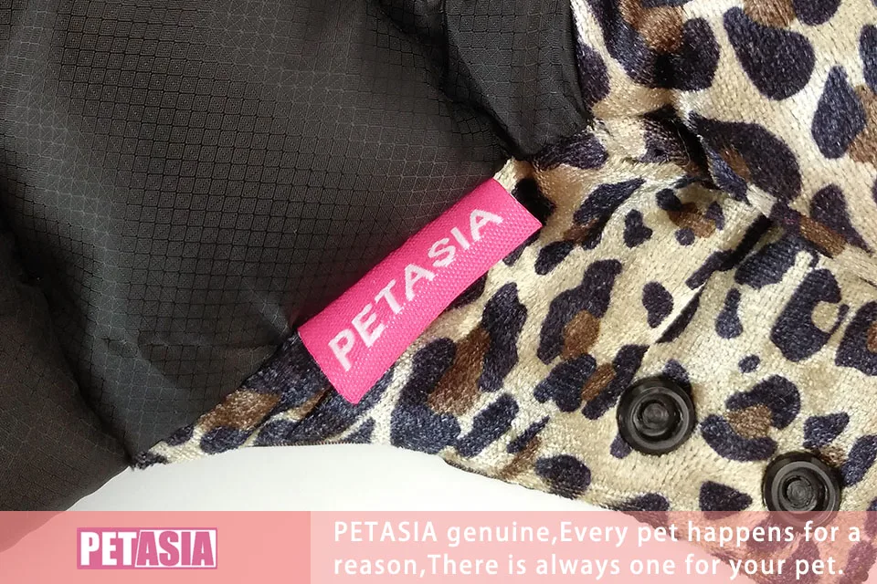 Зимняя одежда для собак PETASIA, новинка, пуховики для маленьких и средних собак, плотное леопардовое пальто, одежда для домашних животных из водонепроницаемой ткани