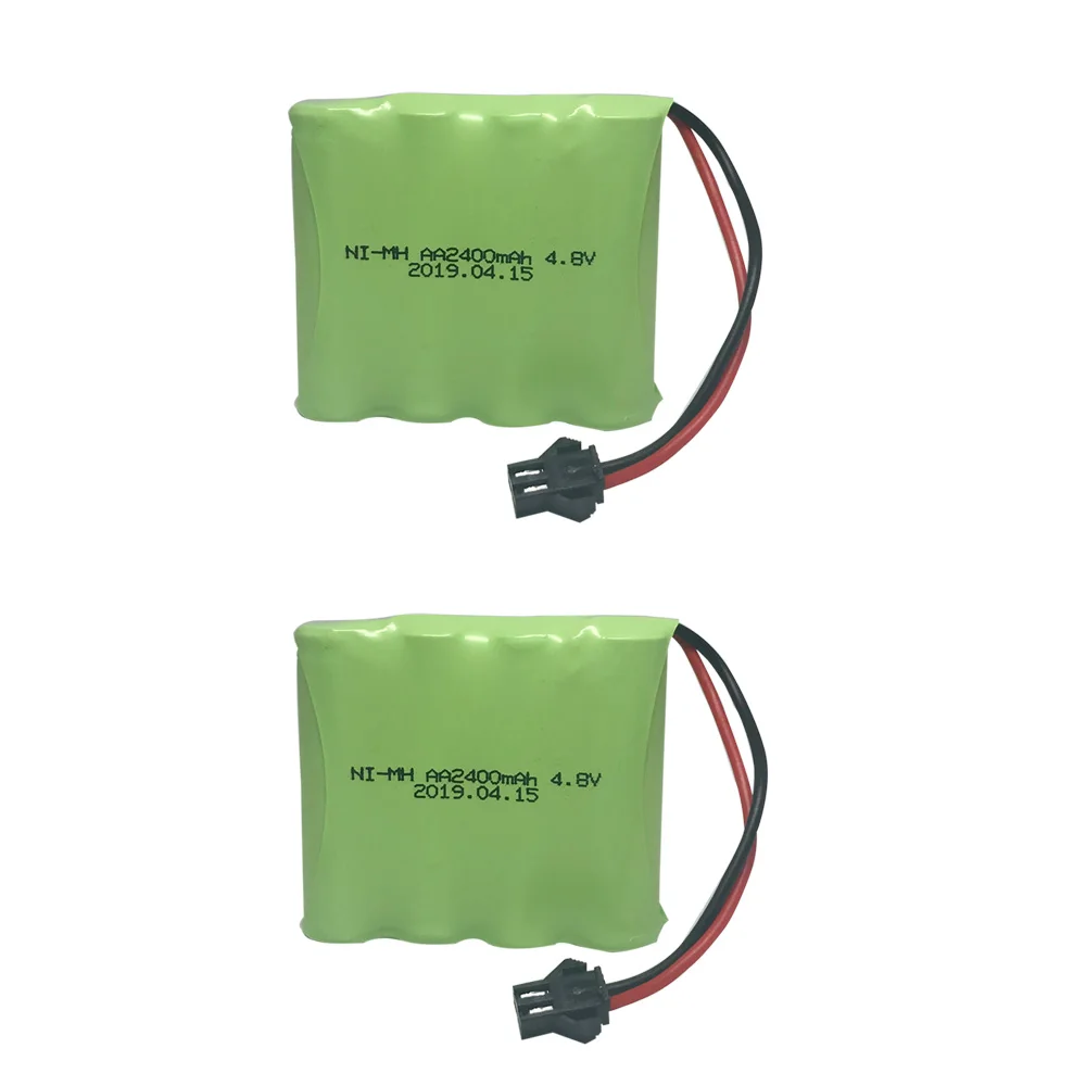 

2PCS/lot 4.8V 2400mAh Ni-MH battery group RC toy electric lighting lighting security facilities AA 4.8 V battery For RC TOYS