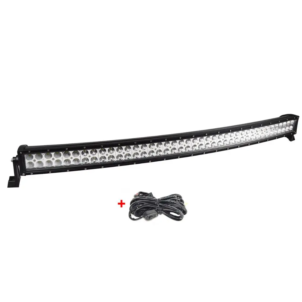With Wiring Auxtings 42 ''дюйма 240 Вт изогнутый светодиодный бар 12V 24V 4x4 грузовик UTV ATV Трактор внедорожнике светодиодный светильник бар для джип внедорожника лодка автомобиля 4WD - Цвет: With Wiring