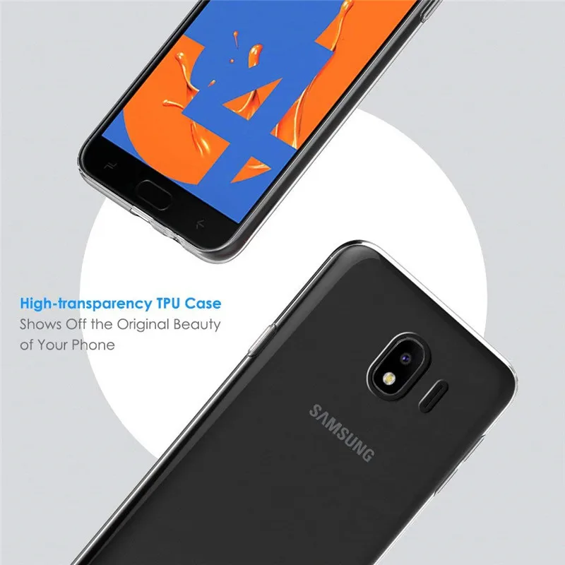 Мягкий чехол для Samsung Galaxy J4 чехол-накладка из ТПУ и силикона телефона 2018 J 4 J400F J400 с