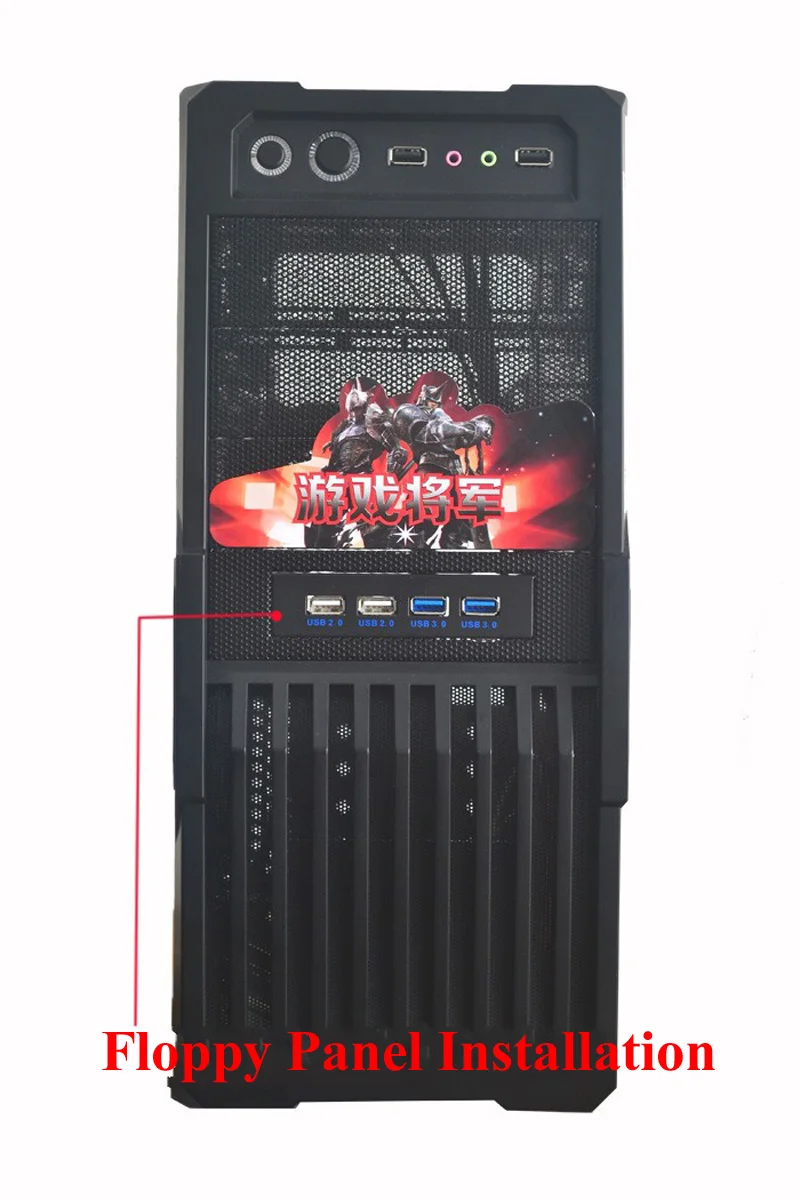 H1111Z 4 Порты и разъёмы USB 2,0 док-станция USB 2,0 адаптер ед. Панель скользящая скоба с 10 пин кабель для рабочего стола 3,5 дюйма FDD ячейка для дискет