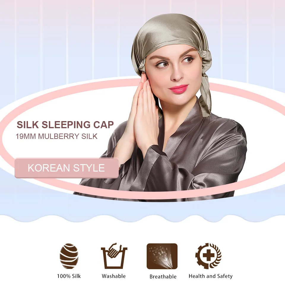 Lilysilk корейский стиль Шелковый ночной сон Hat 19 момм Шелковый