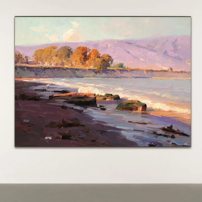 Современная пейзажная масляная живопись холст печать HD домашний декор украшение