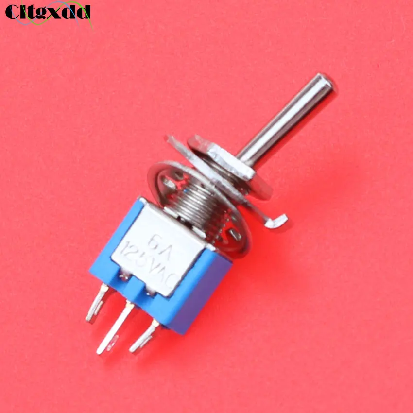 Cltgxdd 1 шт. поворотный переключатель 6A 125 В AC 3 Pin 2 положения ВКЛ/вкл Мини тумблер