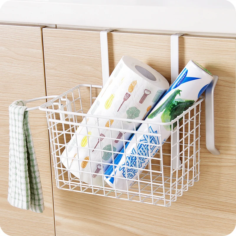 Задняя дверь вертикальный Утюг корзина для хранения Кухня перфорация шкаф