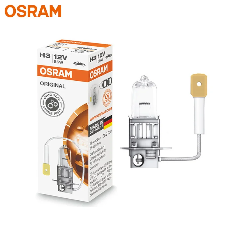 OSRAM Оригинальный H3 Автомобильная Галогенная Фара Авто Лампы Стандартные лампы 12