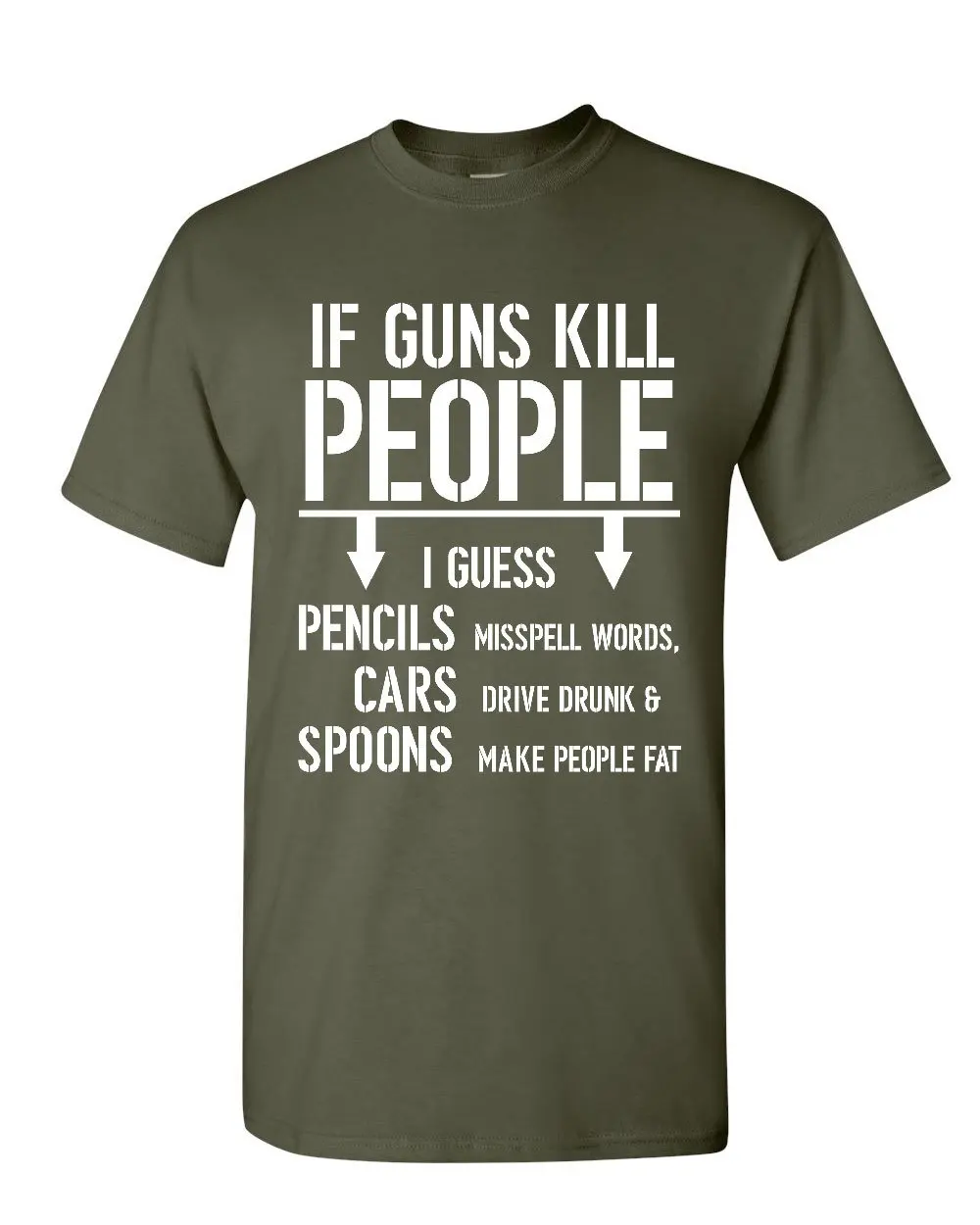 Футболка If Guns Kill People забавная Мужская футболка из натурального хлопка с О
