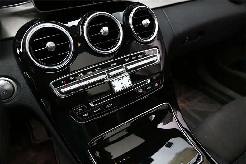 AOSRRUN бортовой кварцевые часы автомобильные аксессуары для Mercedes Benz C класса W205 C200 C260 C300 GLC класс A-Class E-Class GLK GLA