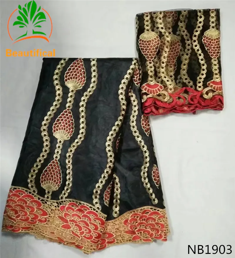 Beautifical Flower embroidery bazin riche fabric in African 2017 High quality gentzer for occasion women dress 7yards NB19 | Дом и сад